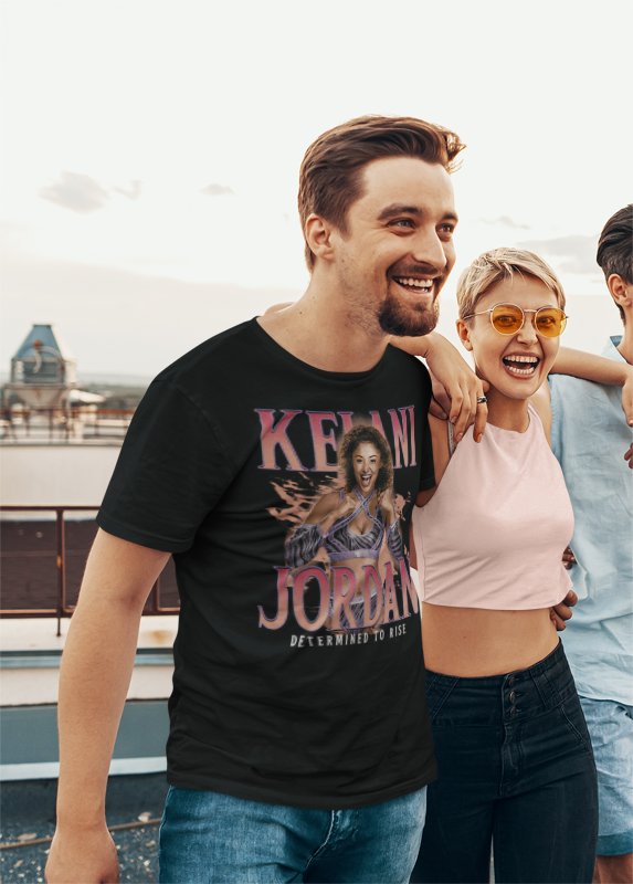 Load image into Gallery viewer, Kelani Jordan Black T-shirt by EWS | Extreme Wrestling Shirts