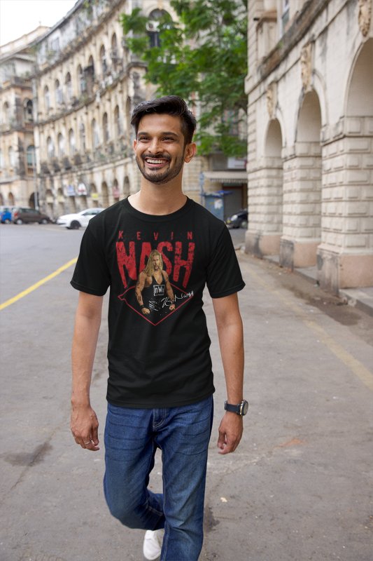 Load image into Gallery viewer, Kevin Nash nWo Pose Black T-shirt by EWS | Extreme Wrestling Shirts