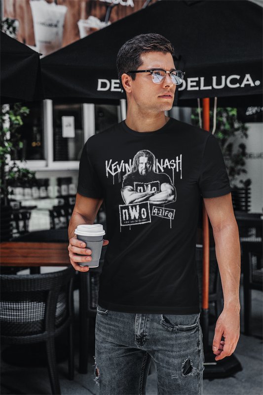 Load image into Gallery viewer, Kevin Nash nWo4Life Black T-shirt by EWS | Extreme Wrestling Shirts