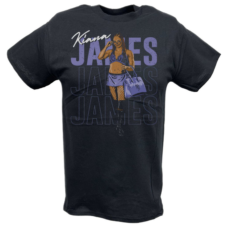 Load image into Gallery viewer, Kiana James Repeat Black T-shirt by EWS | Extreme Wrestling Shirts