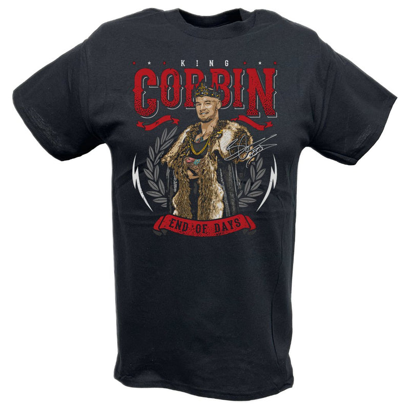 Load image into Gallery viewer, King Baron Corbin End of Days Black T-shirt by EWS | Extreme Wrestling Shirts