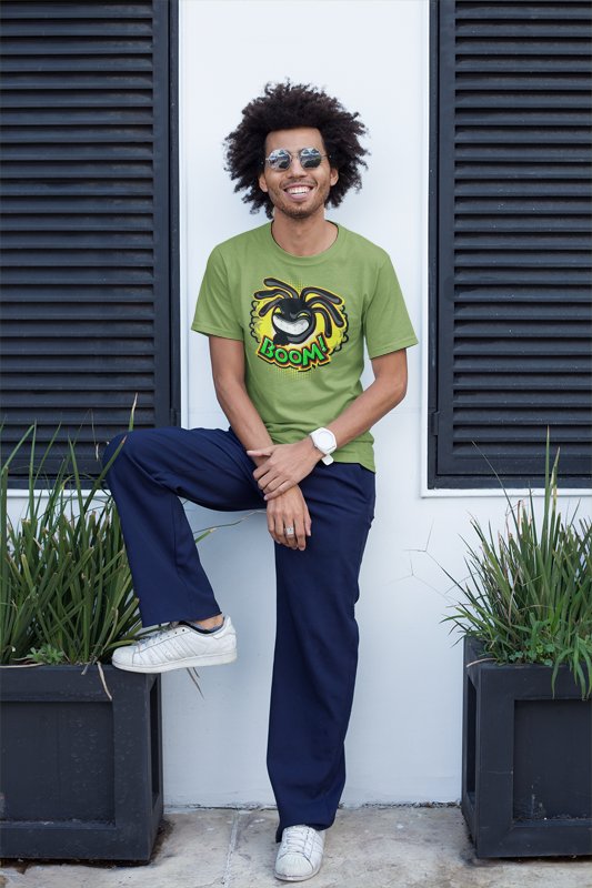 Load image into Gallery viewer, Kofi Kingston Boom Green Shirt by EWS | Extreme Wrestling Shirts