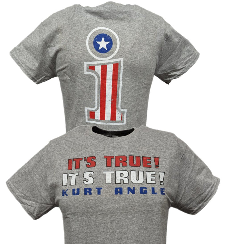 Load image into Gallery viewer, Kurt Angle It's True #1 Mens Gray T-shirt by WWE | Extreme Wrestling Shirts