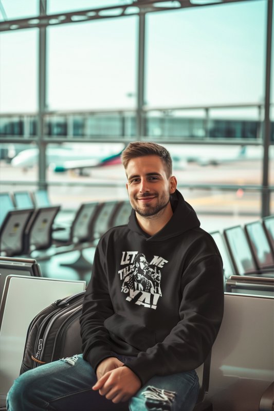 Load image into Gallery viewer, LA Knight Let Me Talk To Ya Black Hoody Sweatshirt by EWS | Extreme Wrestling Shirts