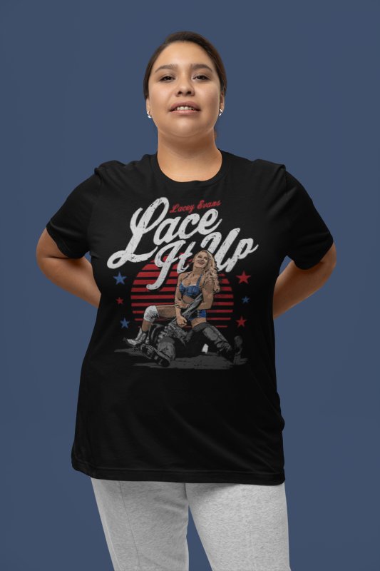 Load image into Gallery viewer, Lacey Evans Lace It Up Black T-shirt by EWS | Extreme Wrestling Shirts