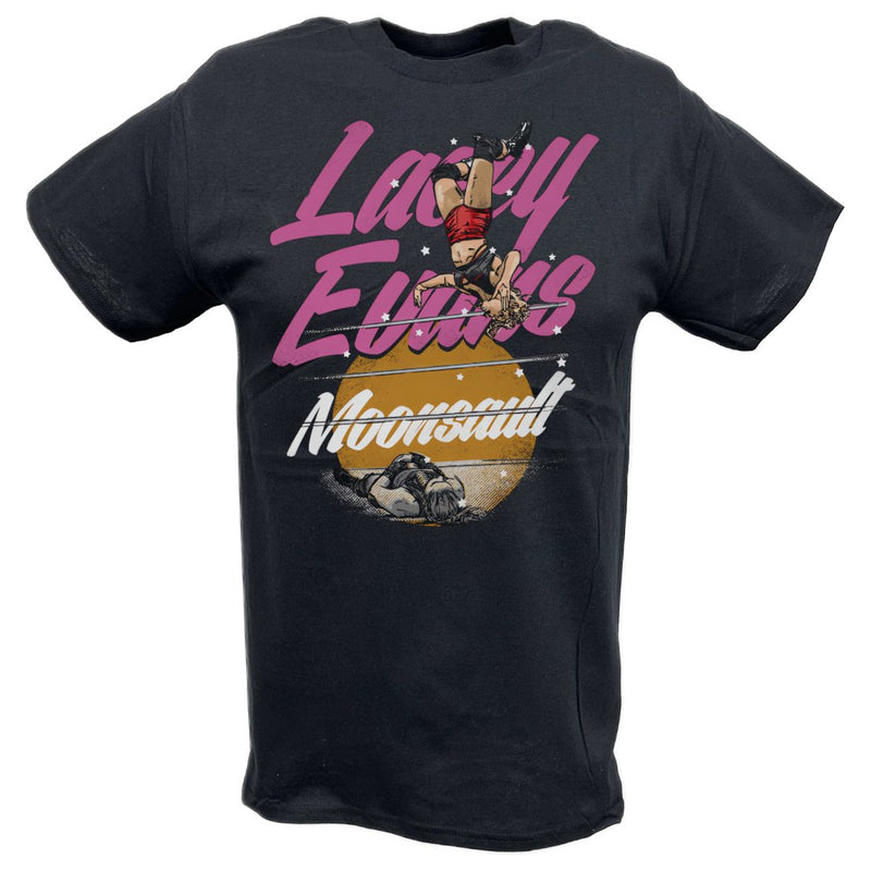 Load image into Gallery viewer, Lacey Evans Moonsault Black T-shirt by EWS | Extreme Wrestling Shirts