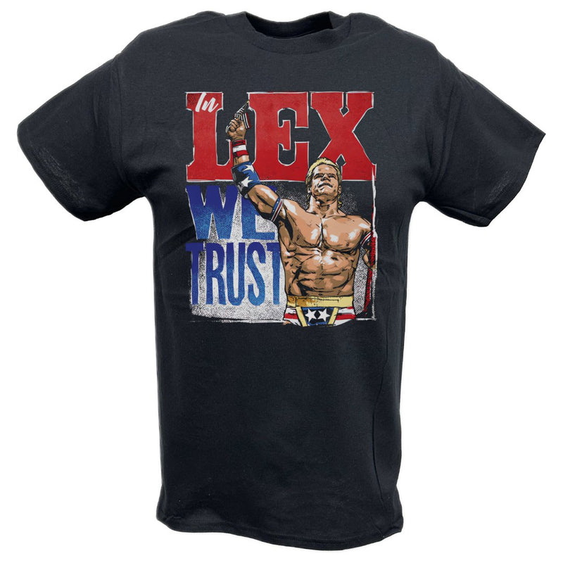 Load image into Gallery viewer, Lex Luger We Trust Black T-shirt by EWS | Extreme Wrestling Shirts
