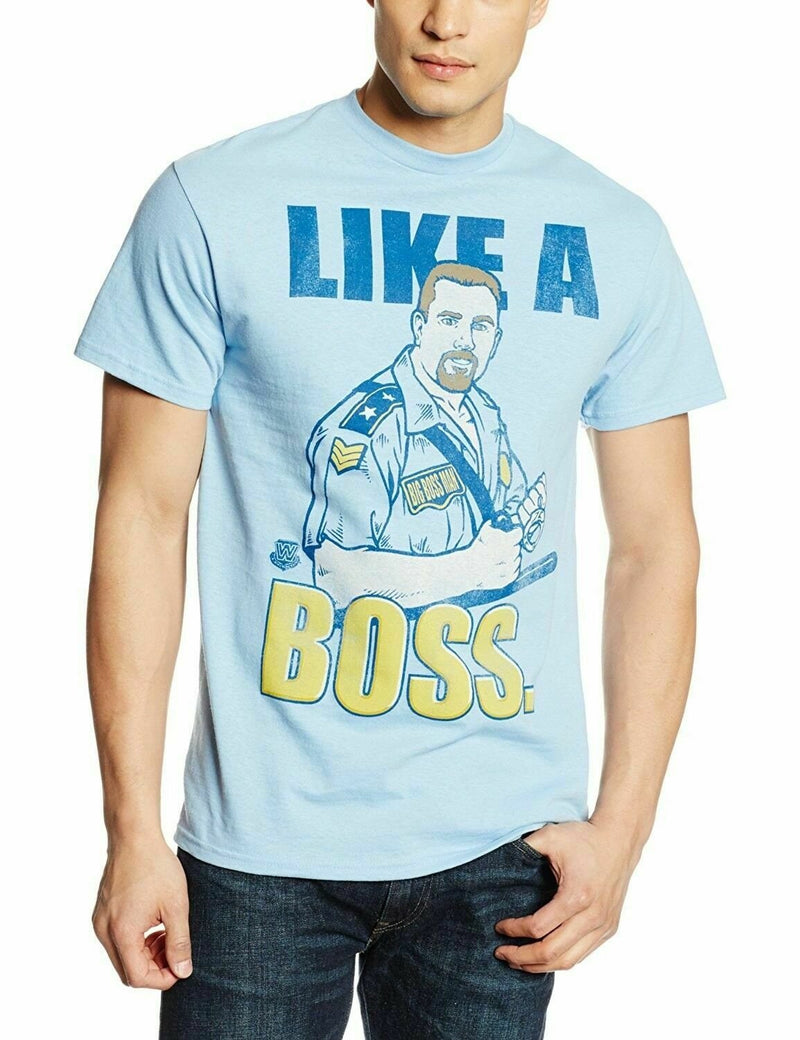 Load image into Gallery viewer, Like a Big Boss Man Mens Light Blue T-shirt Sports Mem, Cards & Fan Shop > Fan Apparel & Souvenirs > Wrestling by WWE | Extreme Wrestling Shirts