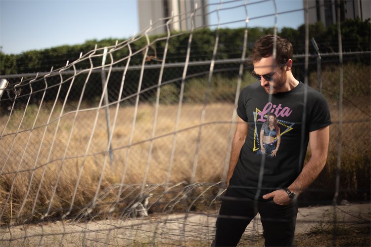 Load image into Gallery viewer, Lita Rebel Pose Black T-shirt by EWS | Extreme Wrestling Shirts