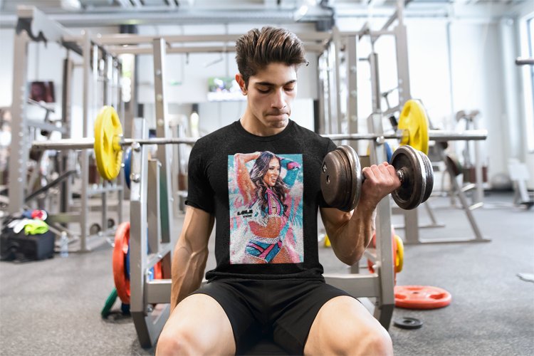 Load image into Gallery viewer, Lola Vice Poster Print Black T-shirt by EWS | Extreme Wrestling Shirts