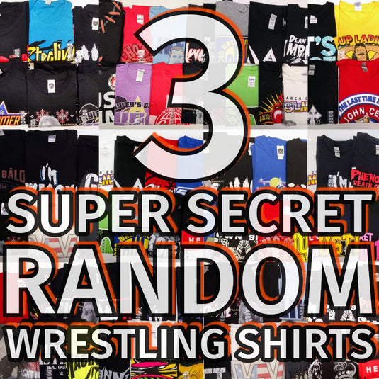 Lot of 3 Random Mens Wrestling T-Shirts WWE TNA WCW ECW WWF New by EWS | Extreme Wrestling Shirts
