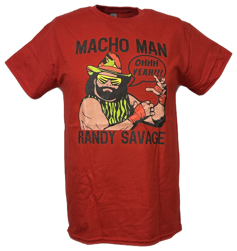 Load image into Gallery viewer, Macho Man Randy Savage Cartoon Ohhh Yeah Mens Red T-shirt Sports Mem, Cards & Fan Shop > Fan Apparel & Souvenirs > Wrestling by Extreme Wrestling Shirts | Extreme Wrestling Shirts