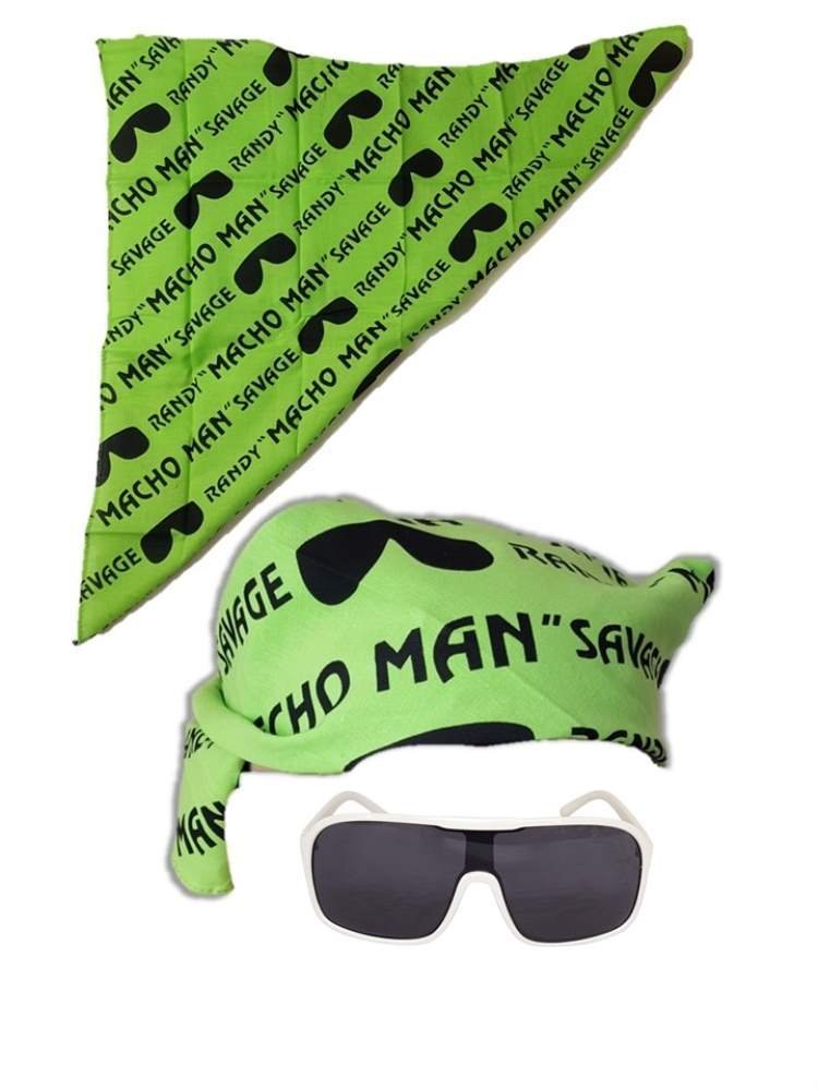 Load image into Gallery viewer, Macho Man Randy Savage Colored Costume Glasses Bandana Green Sports Mem, Cards & Fan Shop > Fan Apparel & Souvenirs > Wrestling by Macho Man | Extreme Wrestling Shirts