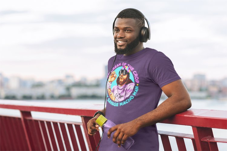 Load image into Gallery viewer, Macho Man Randy Savage Cream Crop Graphic T-shirt by EWS | Extreme Wrestling Shirts