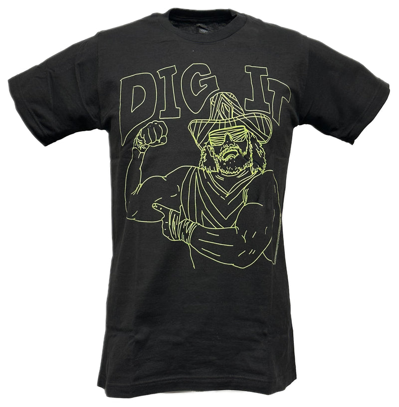 Load image into Gallery viewer, Macho Man Randy Savage Dig It Mens Black T-shirt Sports Mem, Cards & Fan Shop > Fan Apparel & Souvenirs > Wrestling by Extreme Wrestling Shirts | Extreme Wrestling Shirts