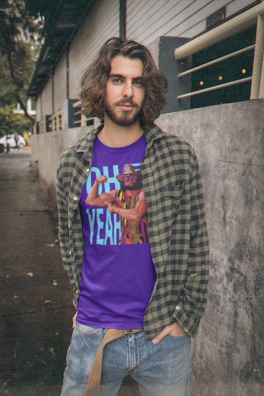 Load image into Gallery viewer, Macho Man Randy Savage Gun Show Mens Purple T-shirt Sports Mem, Cards & Fan Shop > Fan Apparel & Souvenirs > Wrestling by EWS | Extreme Wrestling Shirts