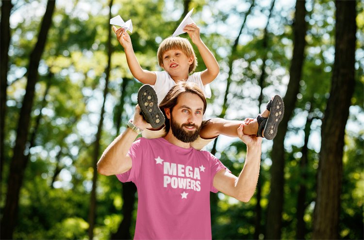 Load image into Gallery viewer, Macho Man Randy Savage Mega Powers White Logo Pink T-shirt by EWS | Extreme Wrestling Shirts