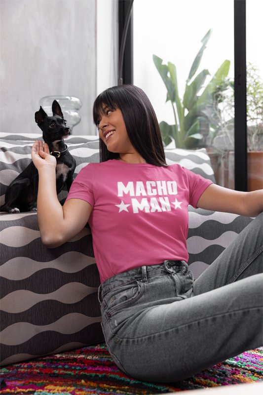 Load image into Gallery viewer, Macho Man Randy Savage Megapowers White Stars Pink T-shirt by EWS | Extreme Wrestling Shirts