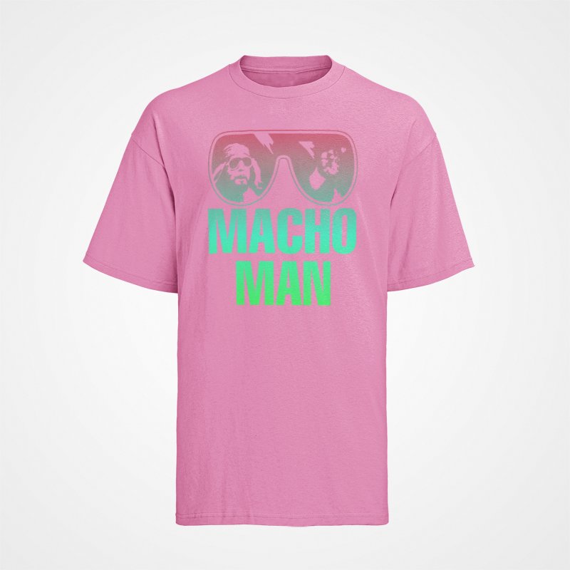 Macho Man Randy Savage Mens Pink T-shirt – Extreme Wrestling Shirts