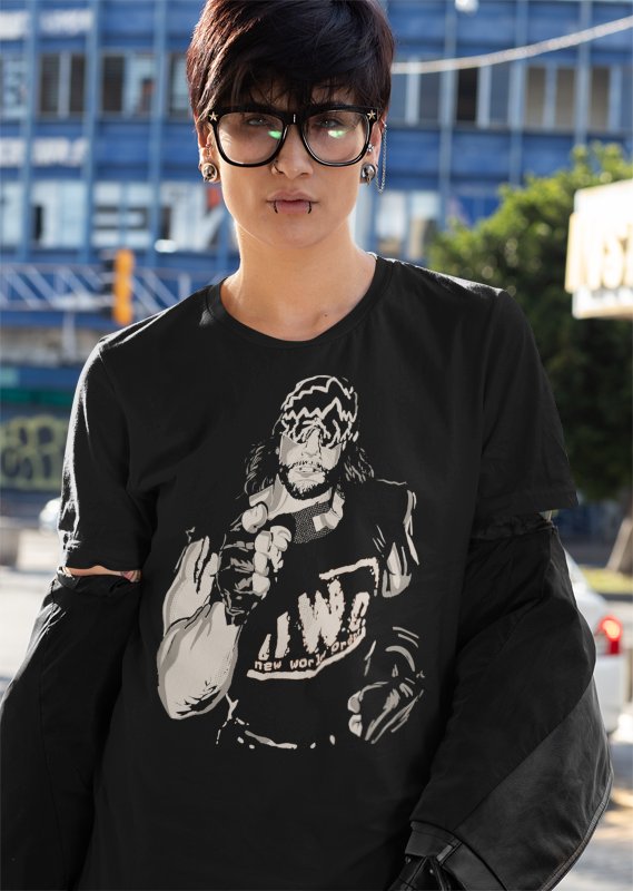 Load image into Gallery viewer, Macho Man Randy Savage nWo Madness Mens Black T-shirt by WWE | Extreme Wrestling Shirts