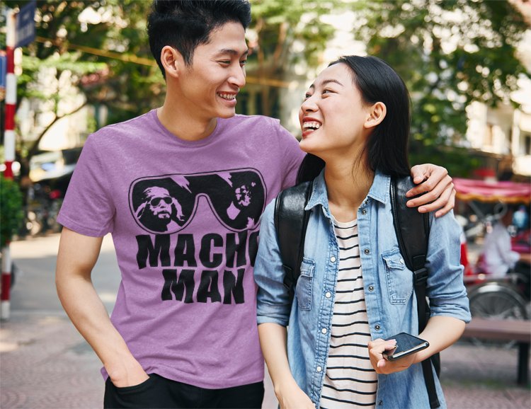 Load image into Gallery viewer, Macho Man Randy Savage Old School Purple T-shirt Sports Mem, Cards & Fan Shop > Fan Apparel & Souvenirs > Wrestling by EWS | Extreme Wrestling Shirts