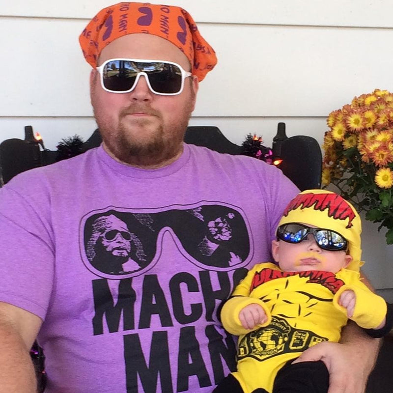 Load image into Gallery viewer, Macho Man Randy Savage Old School Purple T-shirt Sports Mem, Cards & Fan Shop > Fan Apparel & Souvenirs > Wrestling by EWS | Extreme Wrestling Shirts