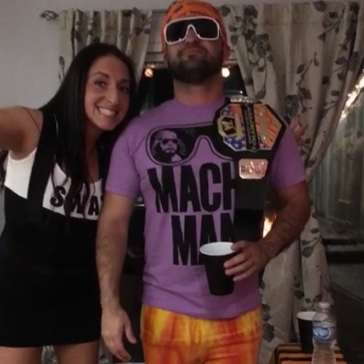 Load image into Gallery viewer, Macho Man Randy Savage Old School Purple T-shirt Sports Mem, Cards & Fan Shop > Fan Apparel & Souvenirs > Wrestling by EWS | Extreme Wrestling Shirts