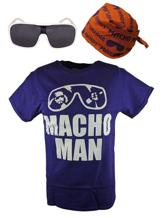 Macho Man Randy Savage Purple Orange Boys Kids Youth Costume by WWE | Extreme Wrestling Shirts