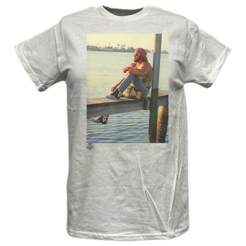 Load image into Gallery viewer, Macho Man Randy Savage Sunset Poster Print T-shirt by EWS | Extreme Wrestling Shirts