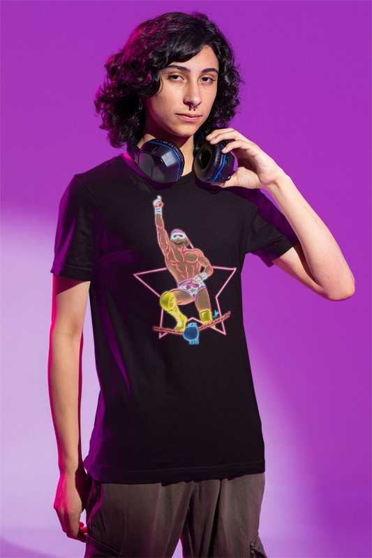 Load image into Gallery viewer, Macho Man Randy Savage Top Rope Neon T-shirt by EWS | Extreme Wrestling Shirts