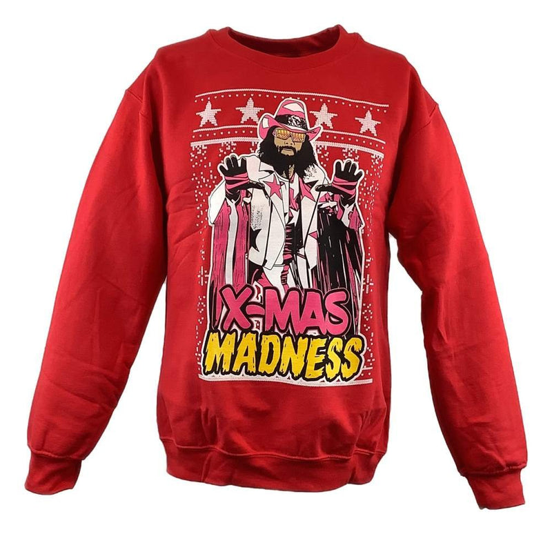 Load image into Gallery viewer, Macho Man Randy Savage Ugly X-mas Madness Red Christmas Mens Sweater by WWE | Extreme Wrestling Shirts