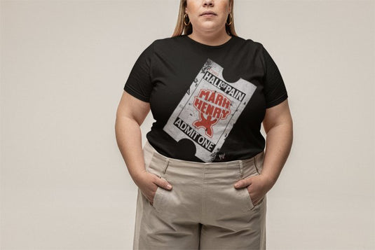 Mark Henry Hall of Pain Ticket WWE Mens T-shirt by WWE | Extreme Wrestling Shirts