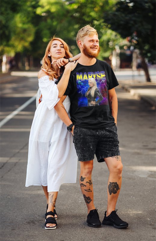 Load image into Gallery viewer, Maryse Highlight Black T-shirt by EWS | Extreme Wrestling Shirts