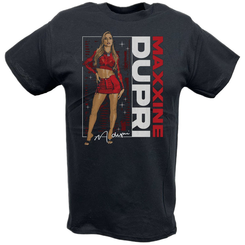 Load image into Gallery viewer, Maxxine Dupri Pose Black T-shirt by EWS | Extreme Wrestling Shirts
