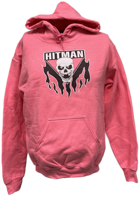 Bret Hitman Hart Black Pink Pullover Hoody Sweatshirt