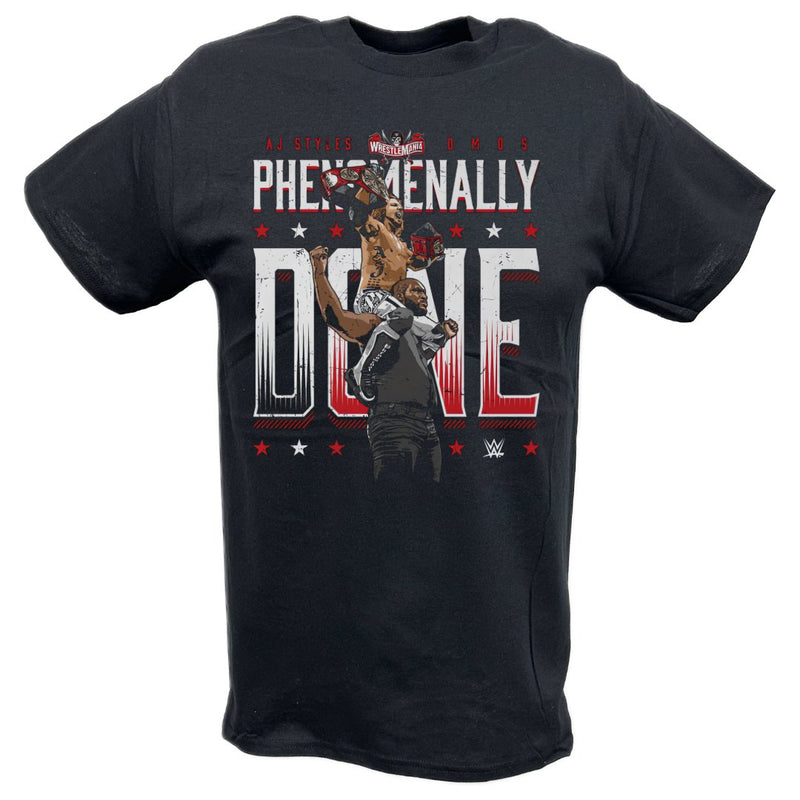 Load image into Gallery viewer, AJ Styles Omos Phenomenally Done Black T-shirt

