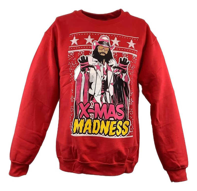 Load image into Gallery viewer, Macho Man Randy Savage Ugly X-mas Madness Red Christmas Mens Sweater
