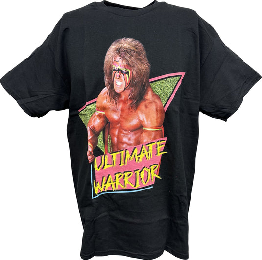Ultimate Warrior Flex Pose WWE Mens Black T-shirt
