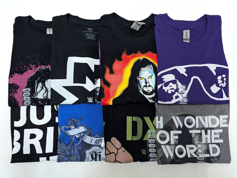 Load image into Gallery viewer, 8 Men Size Large WWE T-shirts | Cena Orton Undertaker The Rock Lot 2