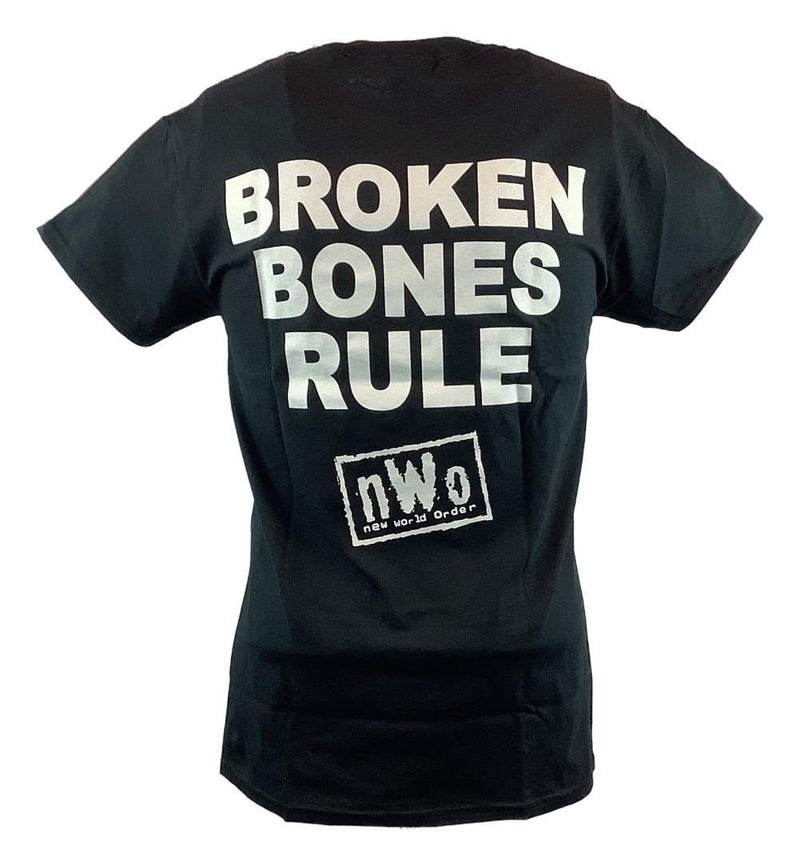 Load image into Gallery viewer, nWo Broken Bones Rule New World Order White Logo Mens T-shirt
