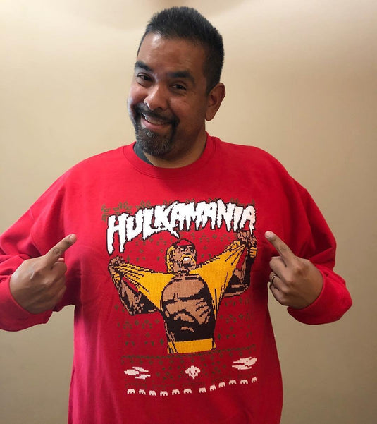 Hulk Hogan Hulkamania WWE Ugly Christmas Mens Sweater Sweatshirt