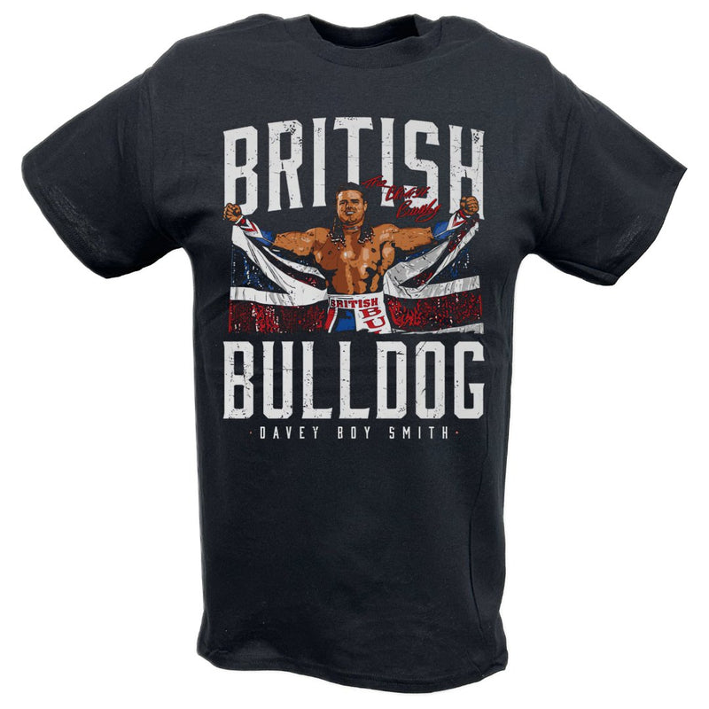 Load image into Gallery viewer, British Bulldog Flag Black T-shirt
