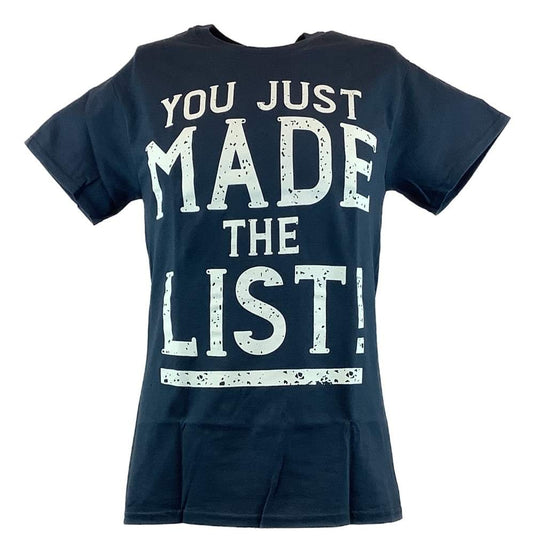 Chris Jericho You Just Made The List Mens Blue T-shirt New