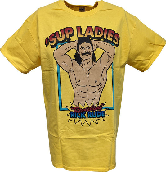 Ravishing Rick Rude 'Sup Ladies Mens Yellow T-shirt