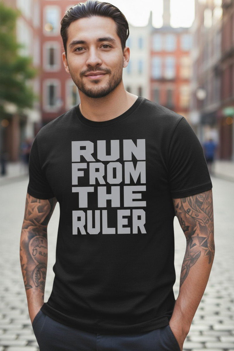 Load image into Gallery viewer, Oba Femi Run From The Ruler Black T-shirt