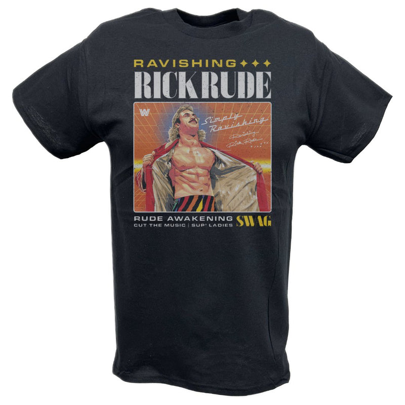 Load image into Gallery viewer, Ravishing Rick Rude Cut the Music Black T-shirt

