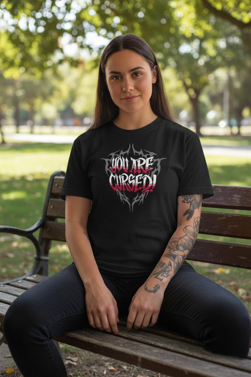 Load image into Gallery viewer, DANHAUSEN Vampire Dracula Cape Cursed Teeth Wrestling T-shirt-S