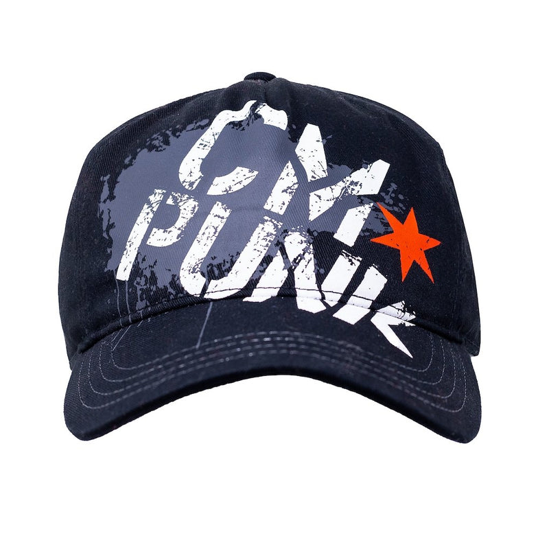 Load image into Gallery viewer, CM Punk Oversized Logo Snapback Hat Black NWT Officially Licensed