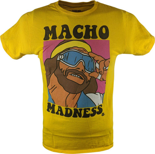 Macho Man Randy Savage Madness Yellow Mens T-shirt