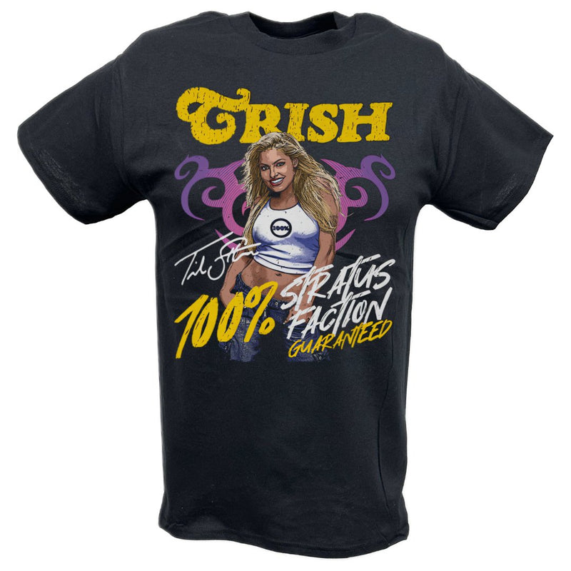 Load image into Gallery viewer, Trish Stratus 100 Percent Stratusfaction Guaranteed BlackT-shirt
